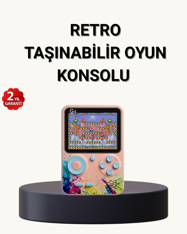 500 Klasik Oyunlu Retro Oyun Konsolu Taşınabilir ve TV Bağlantılı - Image 1