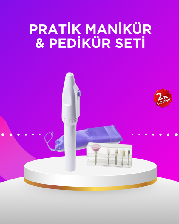 Elektrikli Manikür ve Pedikür Matkap Seti – Ayarlanabilir Hız, Ergonomik ve Sessiz - Image 1
