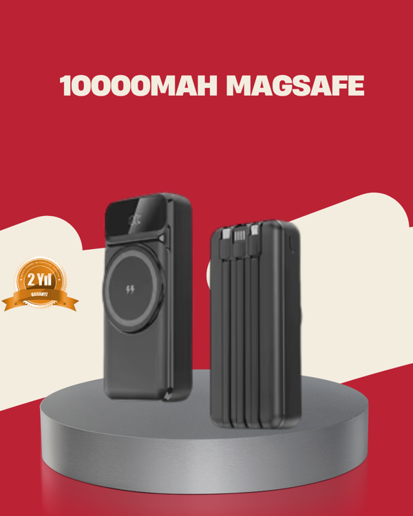 Kablosuz 15W Şarj Destekli 10000 mAh Taşınabilir Powerbank – Hızlı Şarj Özellikli - Image 1