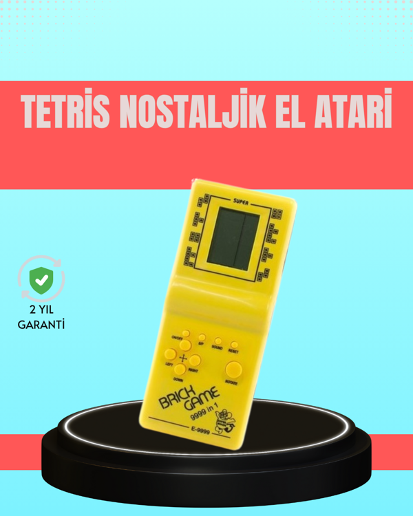 Retro Tetris El Aterisi – Pil ile Çalışan Taşınabilir Mini Oyun Konsolu - Image 1
