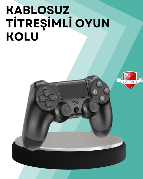 Kablosuz PS4 Oyun Kolu – Çift Titreşimli Motor, Uzun Pil Ömrü ve Hassas Kontrol - Image 1