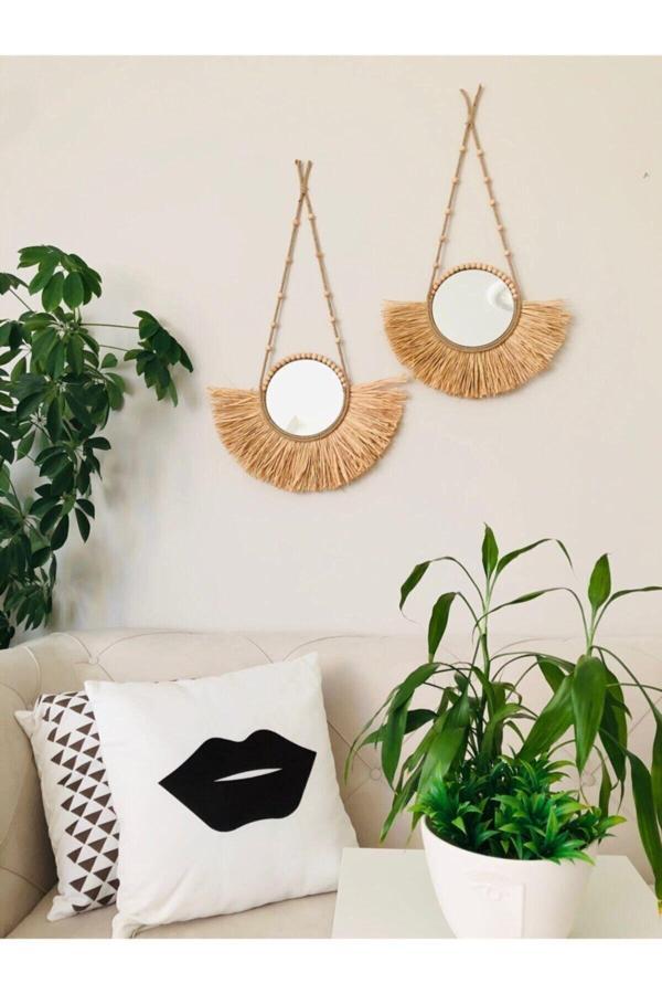 Alp Design Ikili Sarkıt Rafya Ayna - Image 1