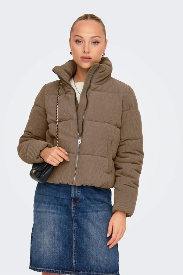 Only Kadın Onlnewdolly Dik Yaka Şişme Mont 15304768 Kahverengi - Image 1