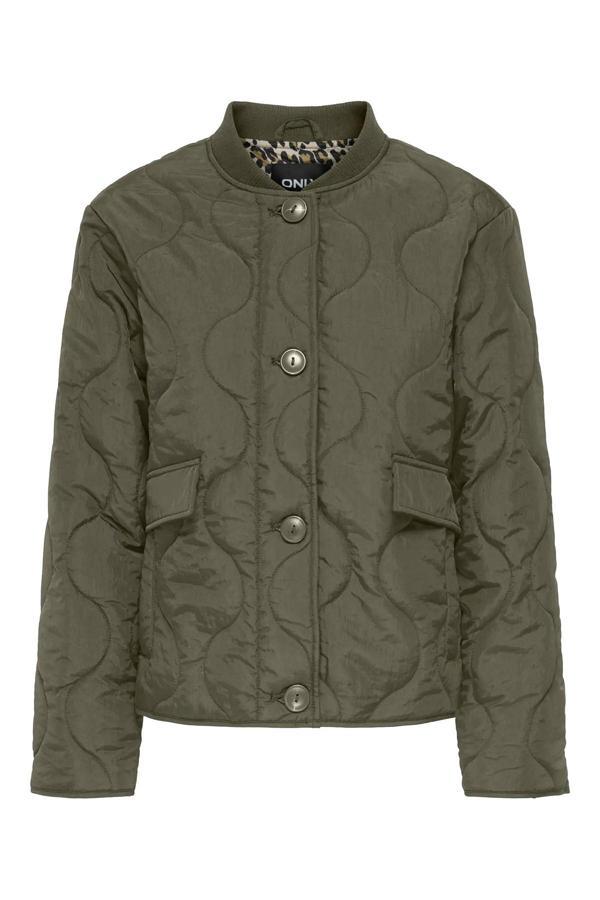 Only Kadın Kolej Yaka Çift Cepli Mont 15357514 Haki - Image 1