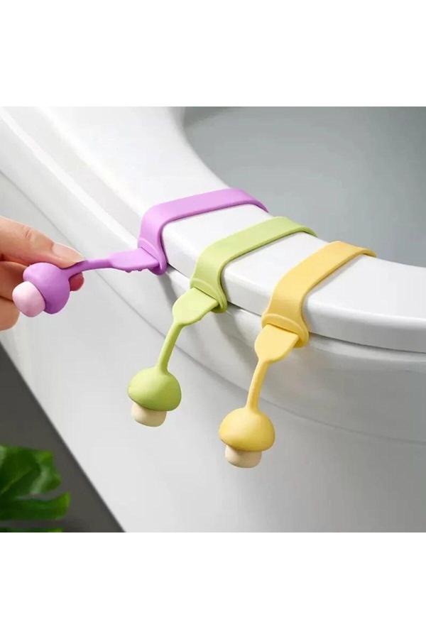 Plodna House Pratik Mantar Tasarımlı Hijyenik Klozet Kaldırma Aparatı | Hijyenik Klozet Kapağı Tutucu - 1 Adet - Image 1