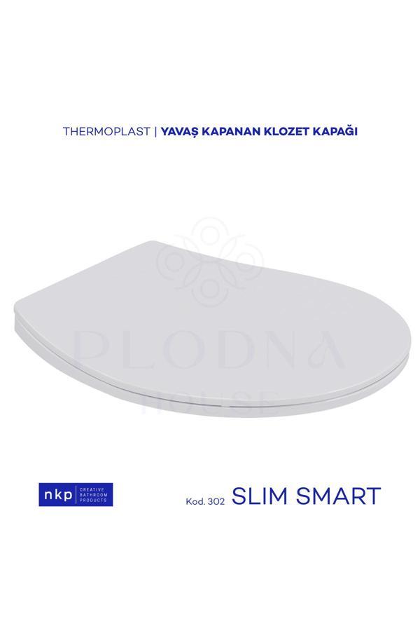 Plodna House Slim Smart Oval Form C Model Yavaş Kapanan Klozet Kapağı Üstten Sıkmalı Menteşeli - Image 1