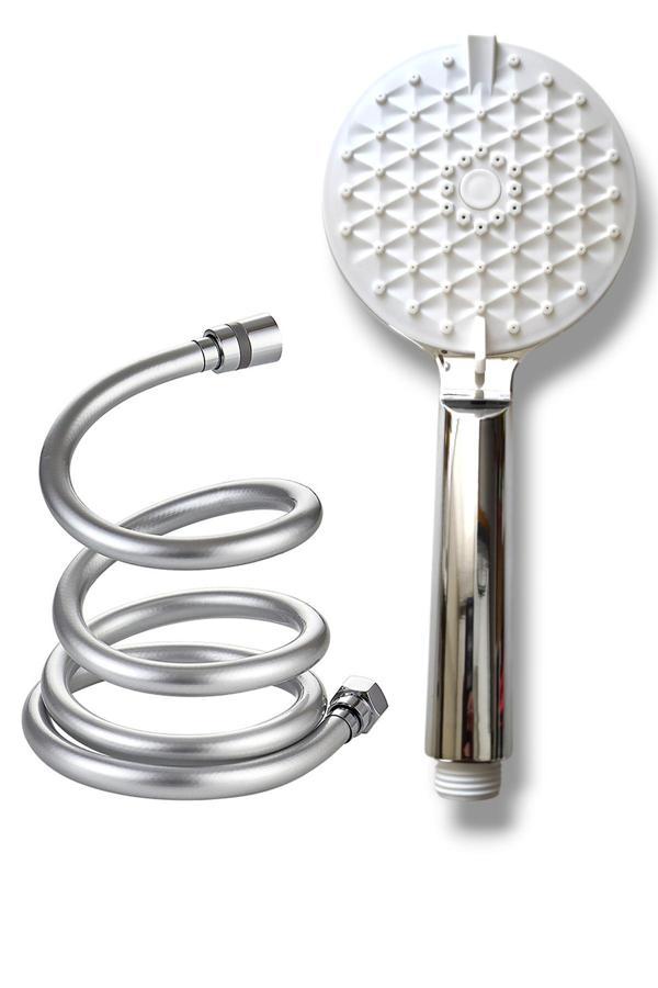 Plodna House Dmt Duş Seti Duş Başlığı Ve 150 Cm Pvc Güçlendirilmiş Hortum - Image 1