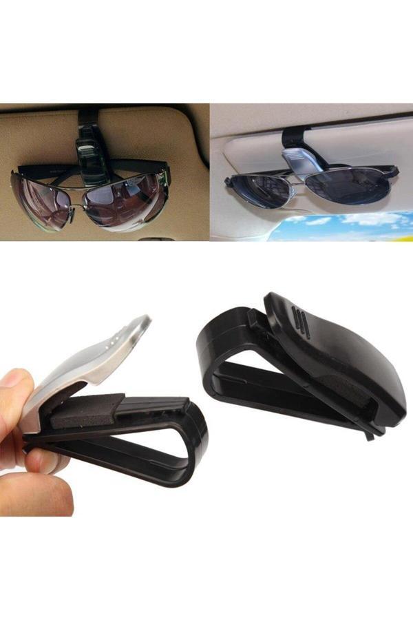 Cmt Oto Araç Içi Araba Gözlük Tutucu Mandal Klips Araba Güneş Gözlüğü Kartvizit Tutacağı - Image 1
