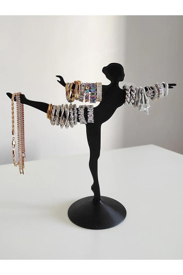 Nerva Design 3D Dekoratif Balerin Tasarımlı Takı Standı, Düzenleyici, Yüzük/Küpe/Kolye/Takı Askılığı - Image 1