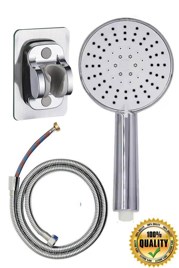 Plodna House Venüs 5 Fonksiyon Duş Başlığı + Spiral Çelik Örgülü Duş Hortumu + Yapışkanlı Mafsal - Image 1