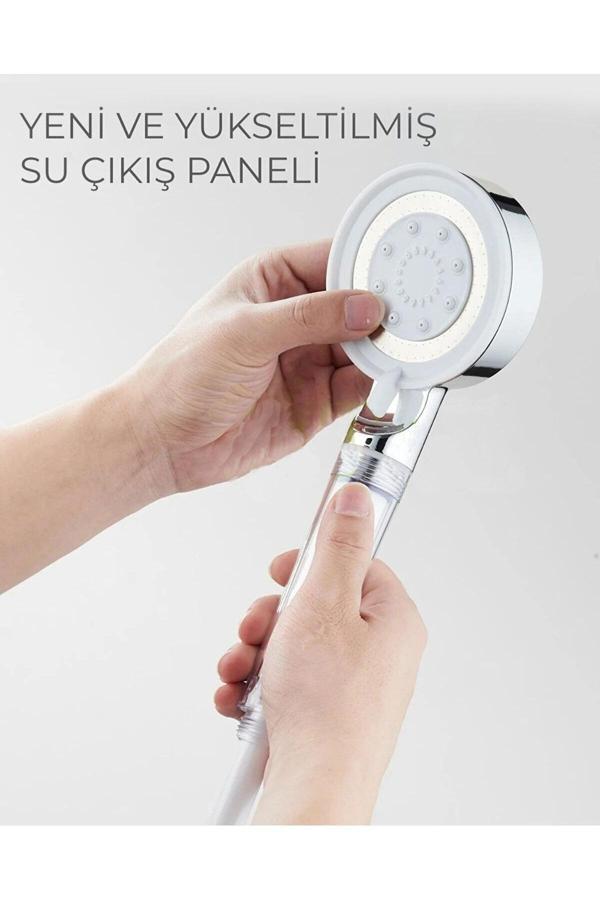 Plodna House Beyaz 5 Fonksiyonlu Su Tasarruflu Filtreli Turbo Jet Duş Başlığı - Image 1