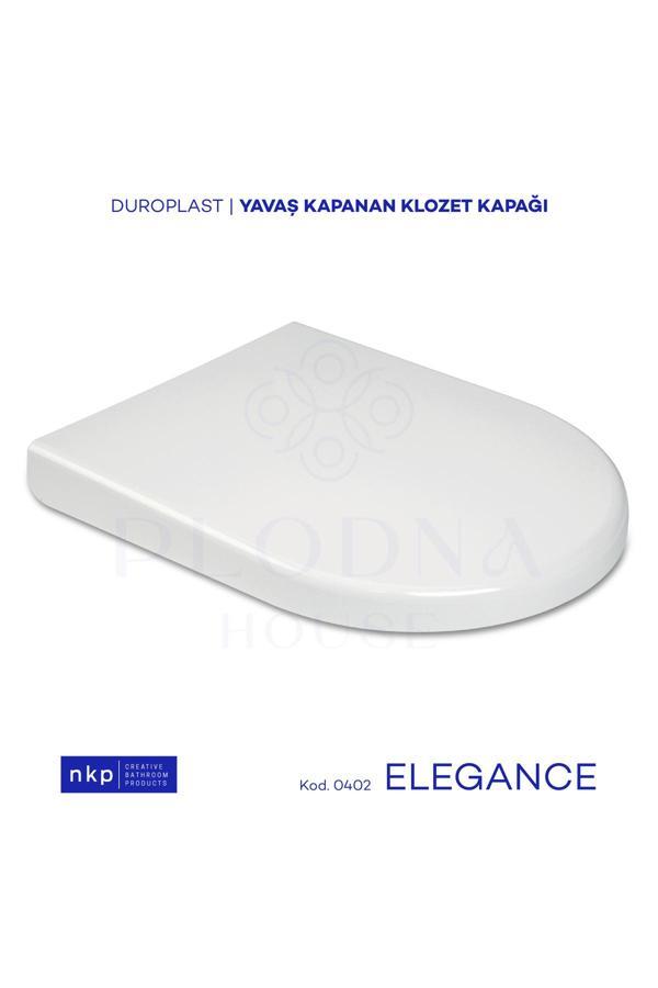 Plodna House D-Form Duroplast Elegance Yavaş Kapanan Melamin Klozet Kapağı - Image 1