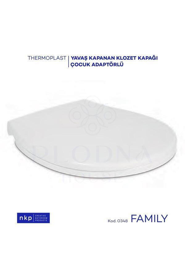 Plodna House Family C Model Çift Kullanımlı Klozet Kapağı Küçük&Büyük Çocuk Adaptörlü - Image 1