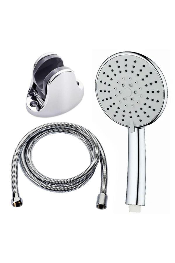 Plodna House Venüs 3’Lü Yüksek Basınçlı 5 Fonksiyonlu Duş Seti Çelik Örgülü Hortumlu - Image 1
