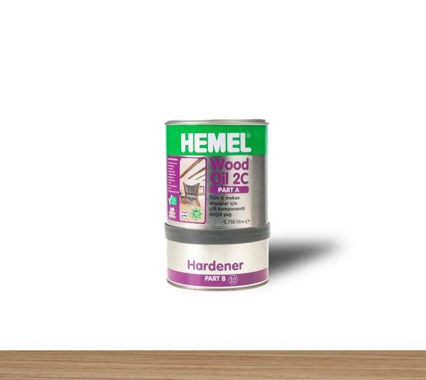 Hemel Wood Oil 2C A+B Bileşen Ahşap Yağı Şeffaf 0,9 Lt - Image 1