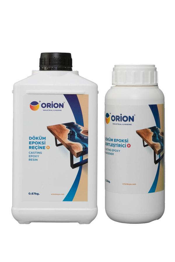 Orion Marine Ultra Şeffaf Epoksi Döküm Reçine 1 KG A+B Set (2:1 Karışım) - Image 1