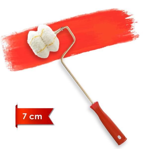 Dekor-1088 Eksport 8 cm Çap 14 mm Tüylü Yaylı Saplı Boru Boyama Rulosu 7 cm - Image 1