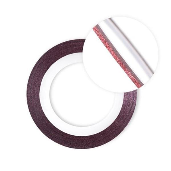 Nail art Yapışkan şerit 1metre Simli kırmızı ince - Image 1