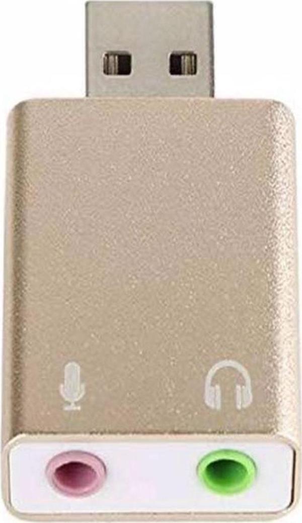 ULTRATEKNO 7.1 Kanal Usb Ses Kartı 3d Sound Ses 3.5mm Jack Girişli - Metal - Image 1