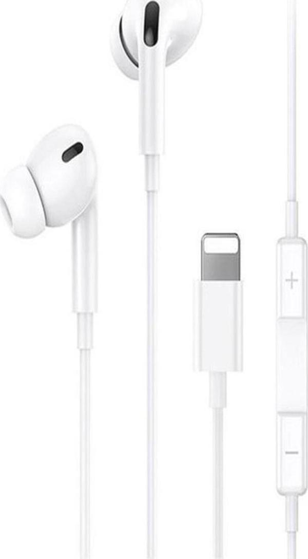 Ultratekno İphone Lightning Uçlu Silikonlu Mikrofonlu Kulaklık Pop Up Direk Bağlantı - Image 1