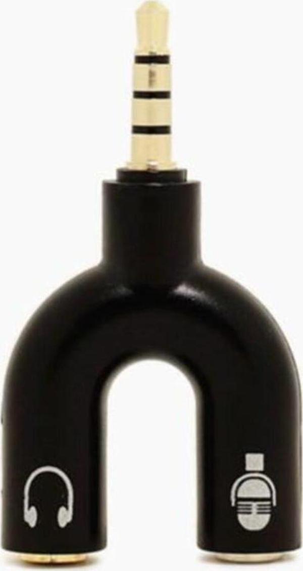 ULTRATEKNO Stereo 3.5mm Aux Cep Telefonu Kulaklık Ve Mikrofon Ayırıcı Y Tip - Image 1