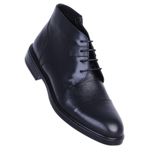 Censay 164 Siyah Garne Zigana Erkek %100 Deri Kürklü Bot - Image 1