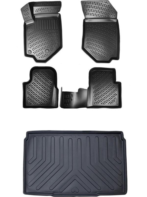 Rizline Peugeot 208 2020 Sonrası Uyumlu 3D Havuzlu Paspas  + Bagaj Havuzu Set - Image 1