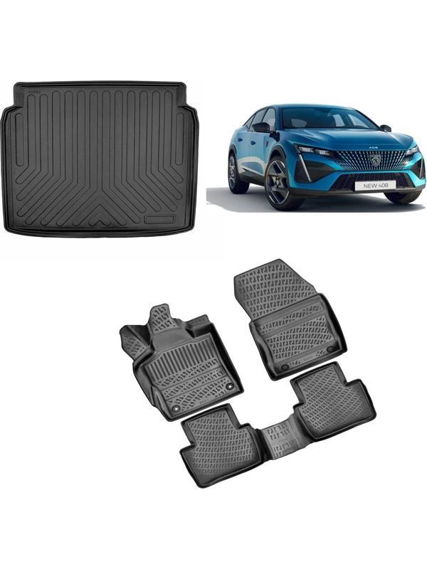 Rizline Peugeot 408 2023+ 3D Havuzlu Paspas ve Bagaj Havuzu - Image 1