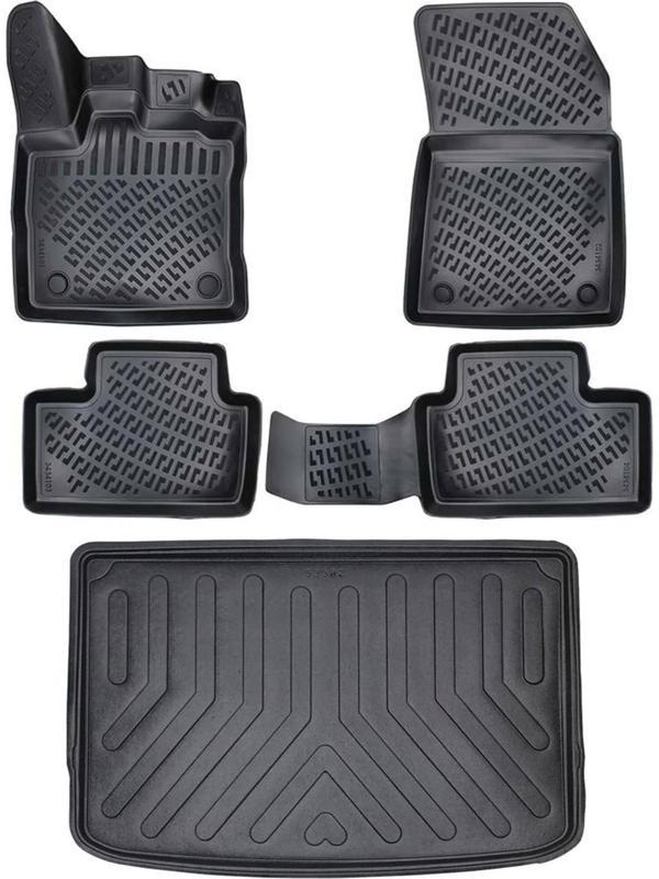 Rizline Renault Captur 2019 Sonrası 3D Paspas ve Üst Bagaj Havuzu Seti - Image 1