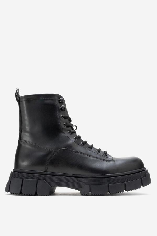 MARCOMEN Erkek Kalın Tabanlı Casual Bot Gerçek Deri MC 16285 SİYAH - Image 1