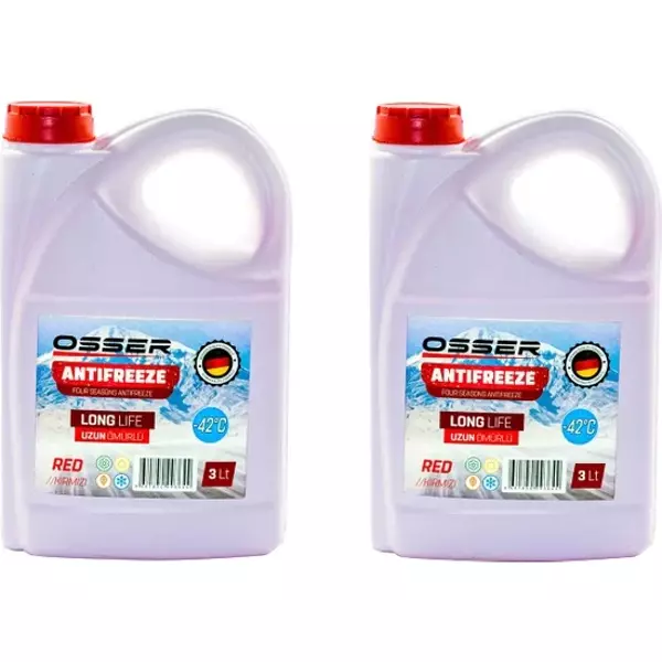 OSSER Antifriz 3 LT Kırmızı -42 derece 2' Li Avantaj Paket - Image 1