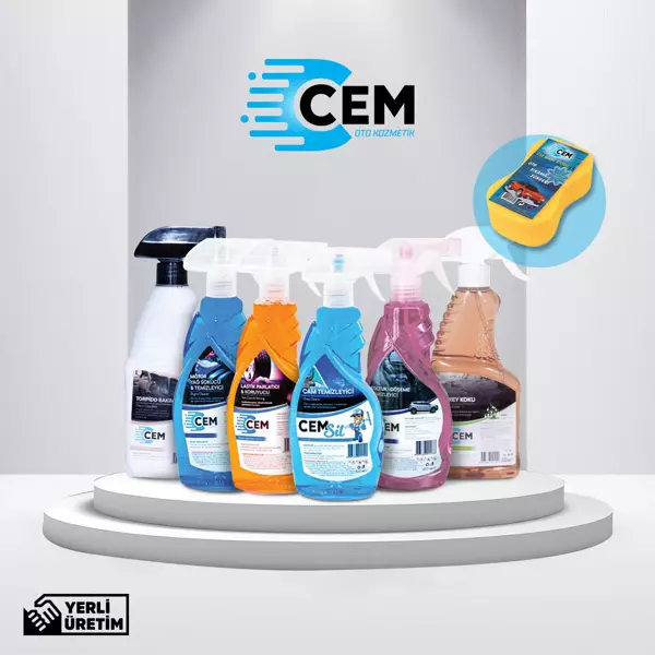 CEM CAR CARE Mega 6'Lı Oto Bakım Seti Yıkama Süngeri Hediyeli - Image 1