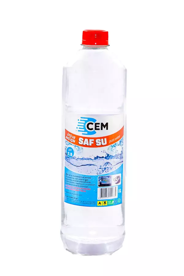 CEM CAR CARE Saf Su Ütü ve Akü Suyu 1 LT (Üretim Yılı 2024) - Image 1