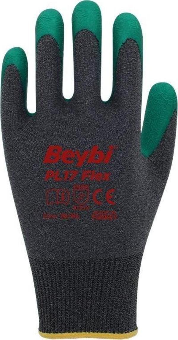 Beybi Flex 9 Beden Yeşil Polyesyter Likra İş Eldiveni (12 Li Paket) - Image 1