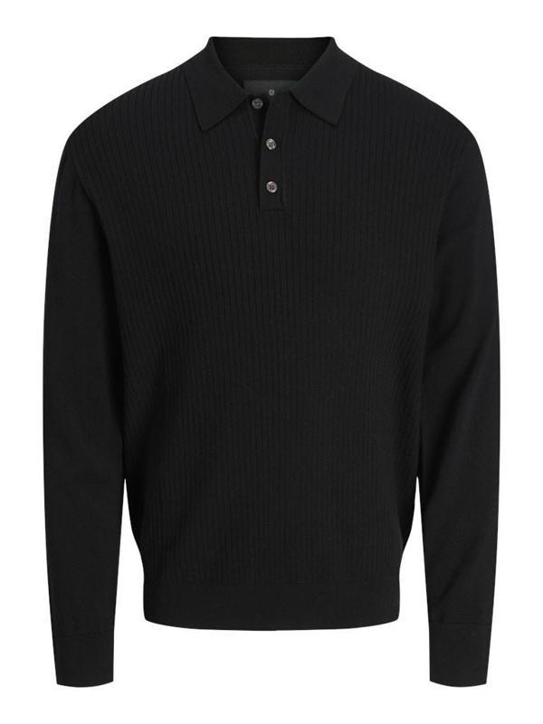 Jack Jones Jprblaedgar Knıt Polo Ls Kazak 12283290 - Image 1