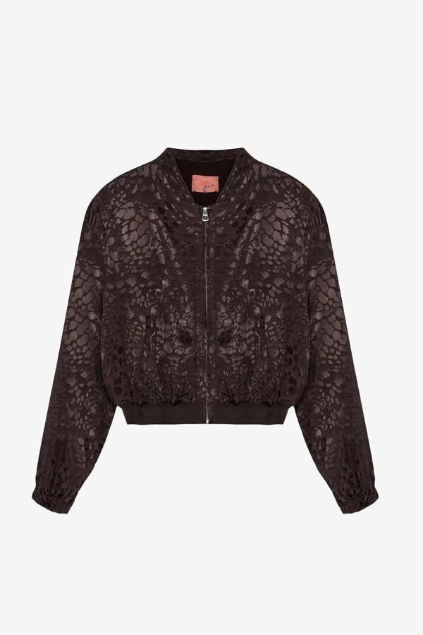 Quzu Lastik Detaylı Kadın Bomber Ceket - Image 1