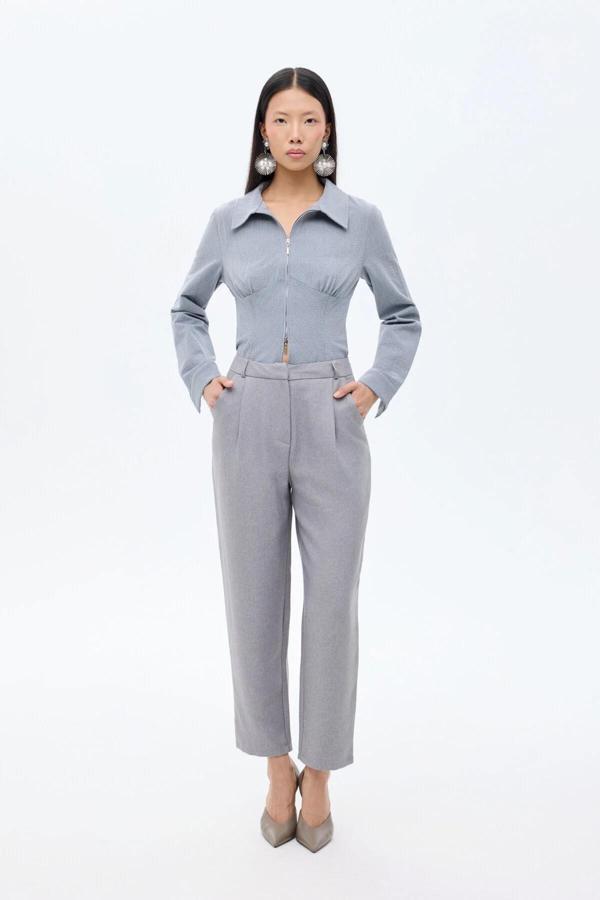 Quzu Yüksek Bel Havuç Kadın Pantolon - Image 1