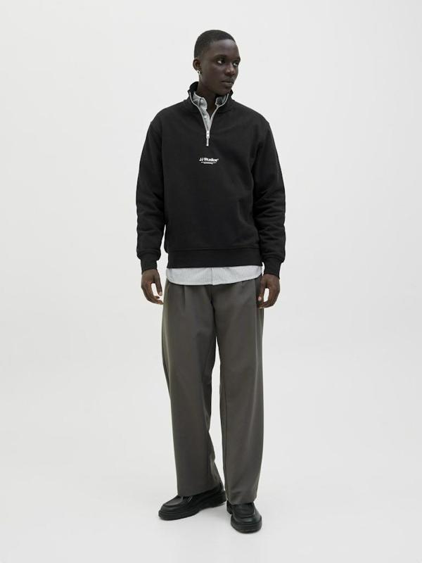 Jack Jones Soho Relax Fit Yaka Fermuarlı Erkek Sweat 12278793 - Image 1