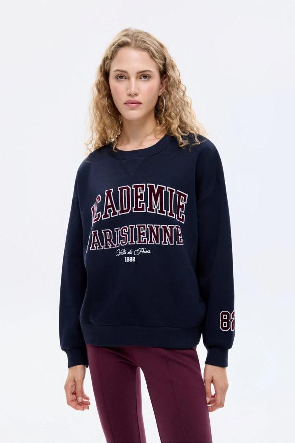 Quzu Şerit Detaylı Kadın Sweatshirt 26KSWT00754 - Image 1