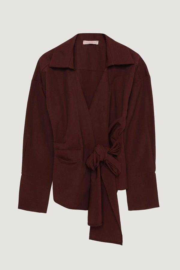 Quzu Önü Bağlama Detaylı Bluz - Image 1