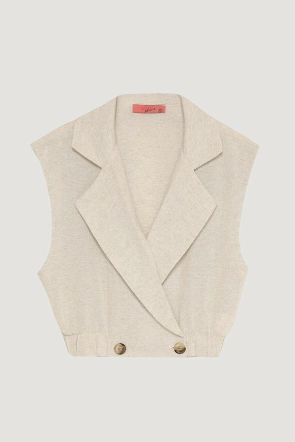 Quzu Düğme Detaylı Bluz 25YBLZ00396 - Image 1