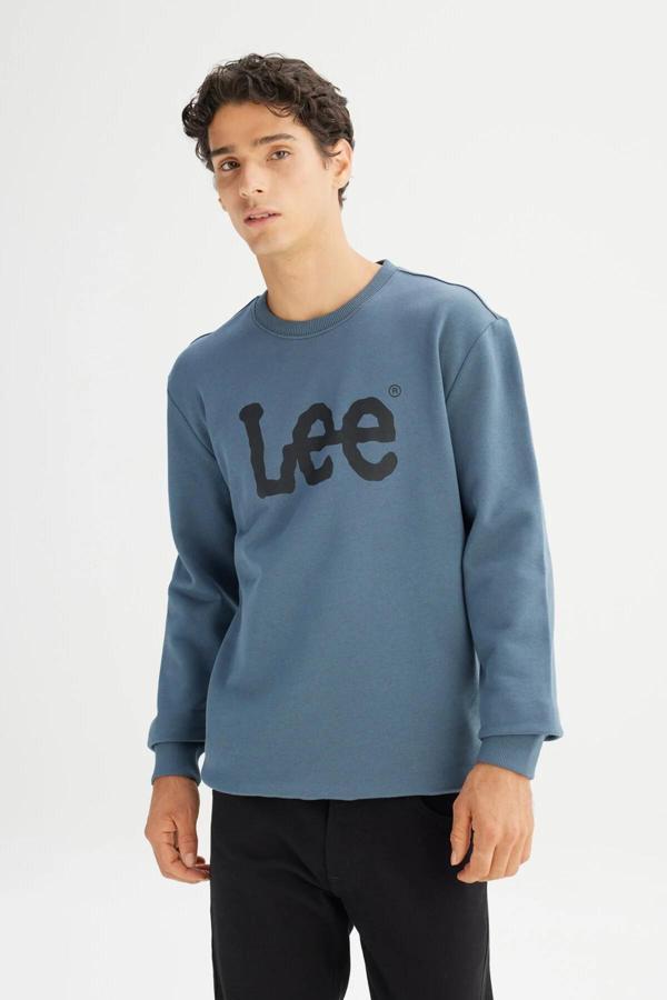 Lee Bisiklet Yaka Erkek Sweatshirt L80XTJTG - Image 1