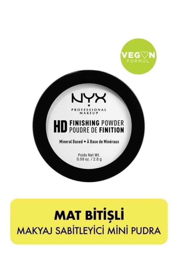 NYX Professional Makeup Mini Pudra High Definition Finishing Powder Mini Transparan Toz Pudra 2.8 Gr - Image 1