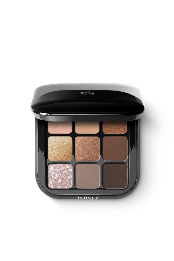 KIKO Göz Farı Paleti - New Glamour Multi Finish Eyeshadow Palette 01 Earth Tones - Image 1