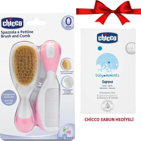 Chicco Fırça Ve Tarak Seti Pembe Sabun - Image 1