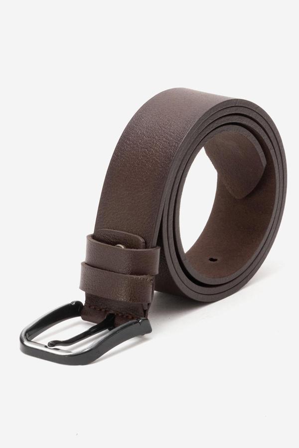 DERİCLUB Hakiki Deri 4cm Erkek Spor Kemer 513 KAHVERENGİ - Image 1