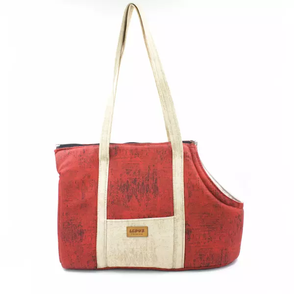 Lepus Sling Bag Kedi Köpek Omuz Taşıma Çantası Bordo 20X49X30 Cm - Image 1