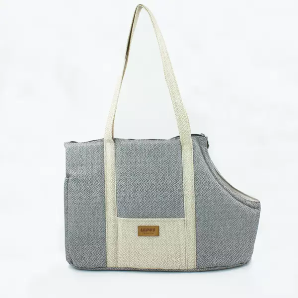 Lepus Sling Bag Kedi Köpek Omuz Taşıma Çantası Gri 20X49X30 Cm - Image 1