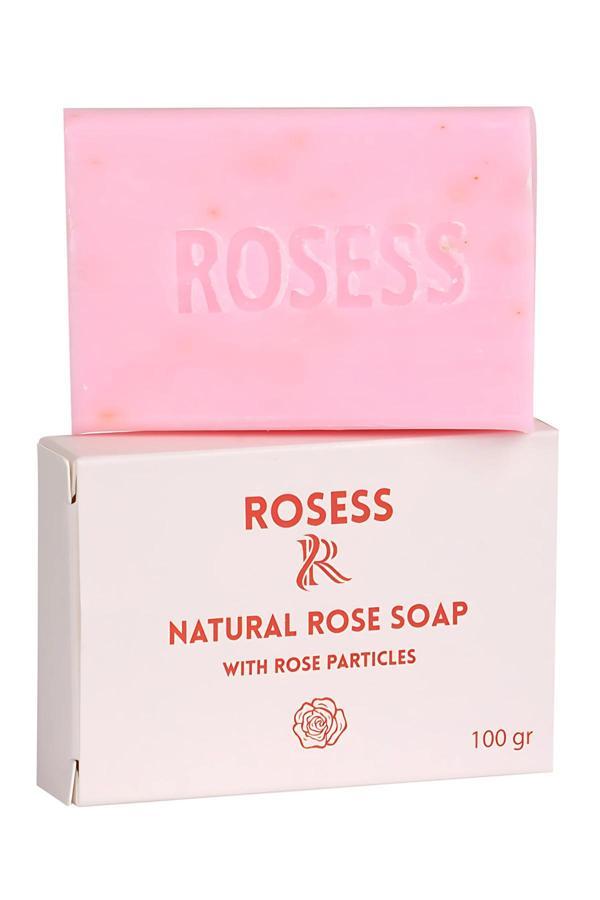 Rosess Doğal Gül Sabunu 100 Gr | Cilt Arındırıcı & Ferahlatıcı - Image 1