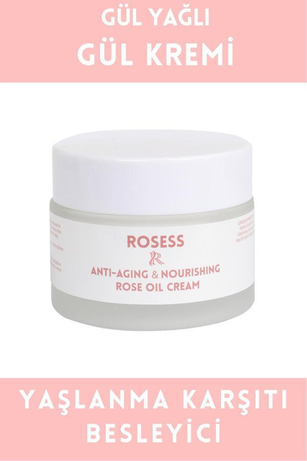 Rosess Gül Kremi 50 Ml | Doğal Gül Özlü Nemlendirici Ve Cilt Yenileyici Krem - Image 1